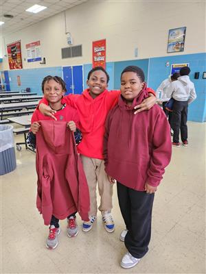 Student in their hoodies